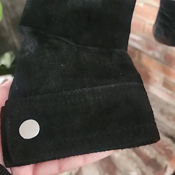 Vero Moda Black Suede Moto Jacket Silver Zipper Details - Picture 4 of 9